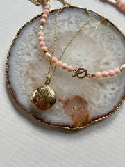 Coral Antique Locket Set - Stone Cooper