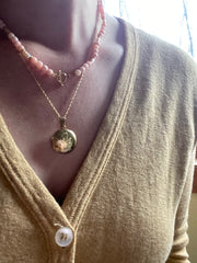 Coral Antique Locket Set - Stone Cooper