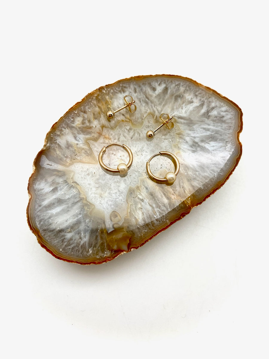 Tiny Gold Earring Set - Stone Cooper