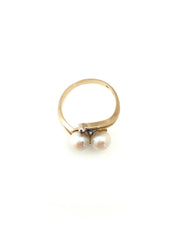 Pearl Twin Ring (14K gold, size 7.75) - Stone Cooper