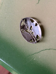 Vintage Sterling Cutout Botanical Brooch