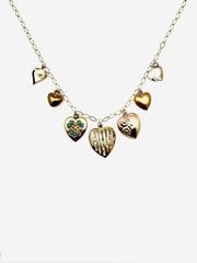 Nonnie Vintage Heart Charm Necklace