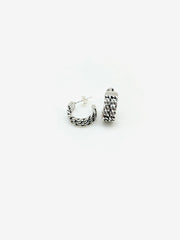 Sterling Silver Braided Chain Hoops