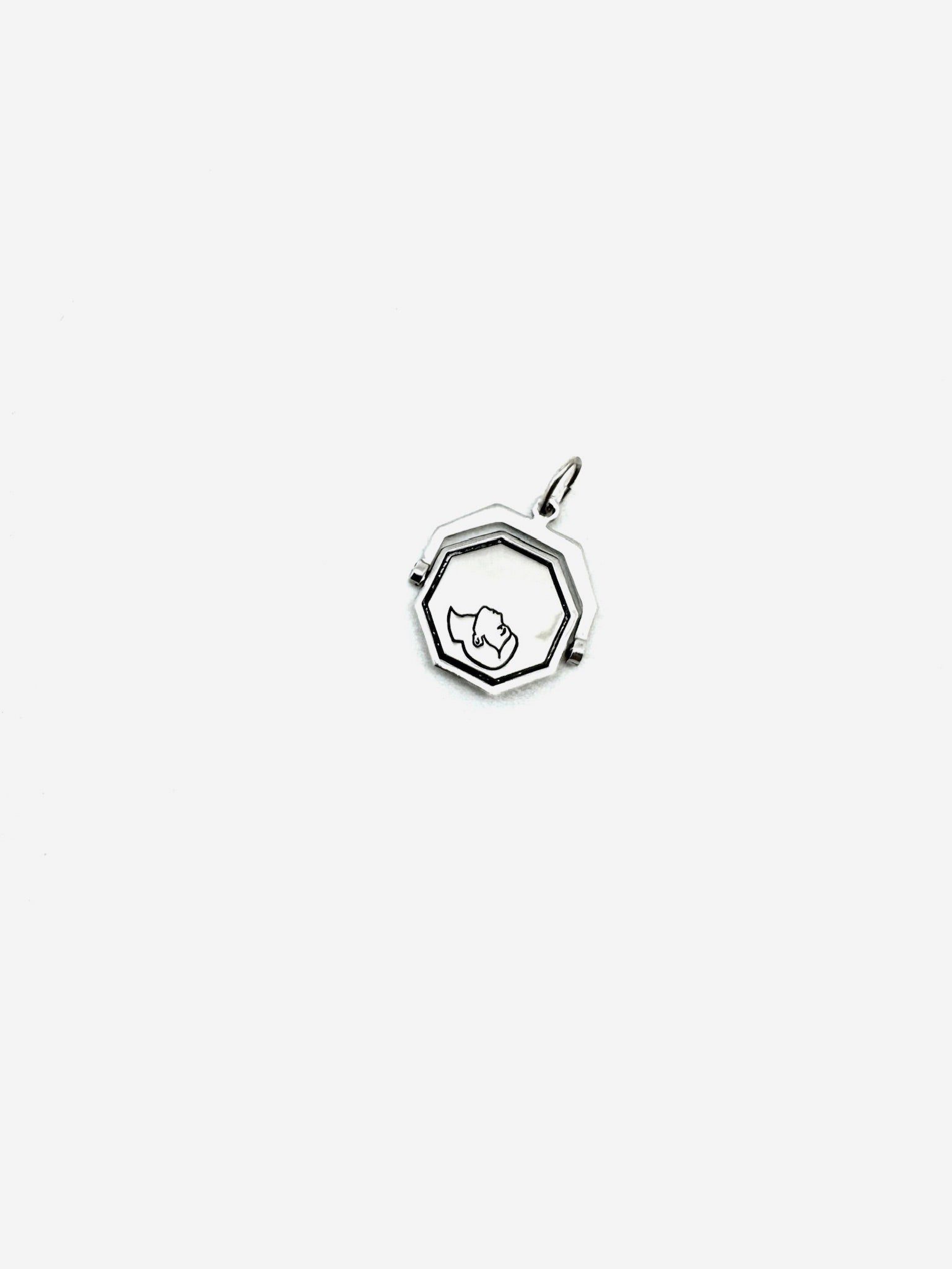 Vintage Sterling Kissing Spinner Charm - Stone Cooper