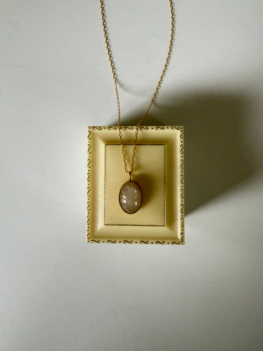 Aurilla Quartz Scarab Necklace - Stone Cooper