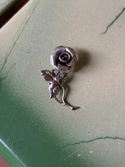 1950s Sterling Beaucraft Rose Brooch