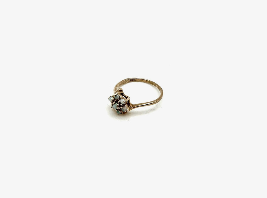 Vintage Opal Flower Ring 10K (6) - Stone Cooper