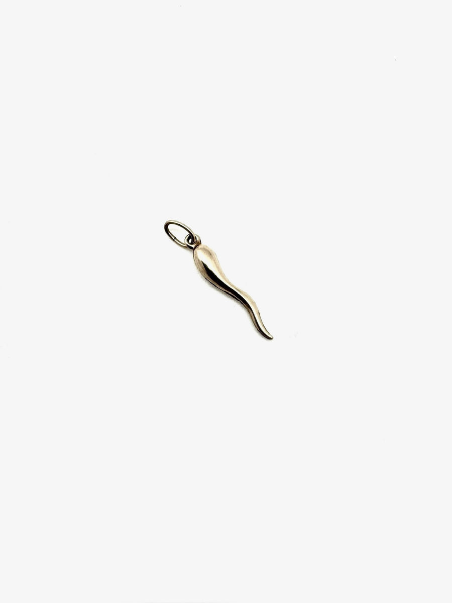 14K Vintage Italian Horn Charm - Stone Cooper