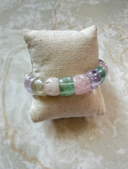 Fluorite Stretch Stone Bangle Bracelet