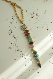 Shoreline Gemstone Tie Necklace