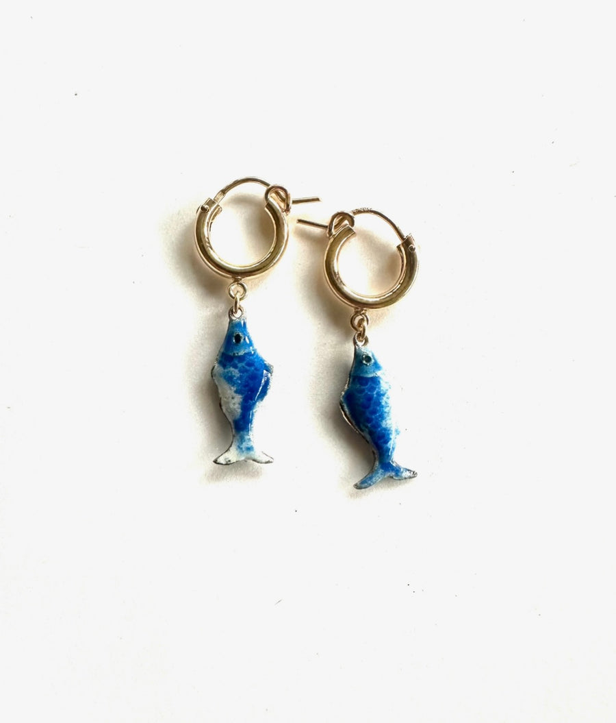 Lucky Vintage Fish Hoops (4 colors)