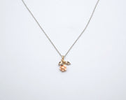 14K Vintage Mixed Tone Rose Necklace - Stone Cooper