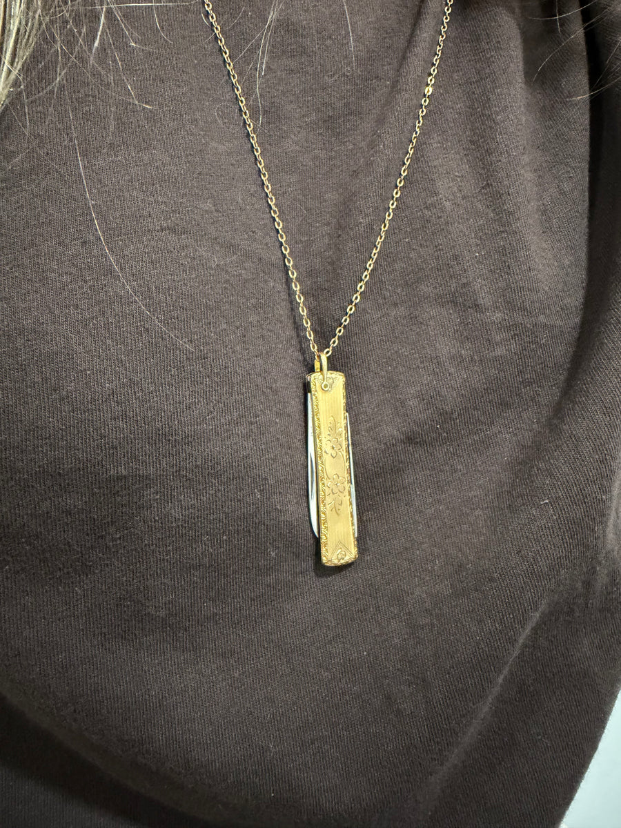 Elaine Gold-Filled Pocket Knife Necklace