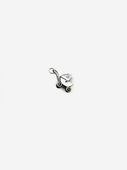 Tiny Vintage Movable Stroller Charm - Stone Cooper