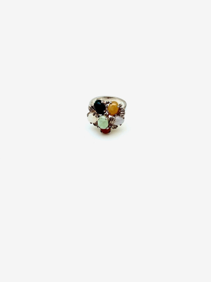 Island Time Vintage Multi Gemstone Ring (size 7) - Stone Cooper