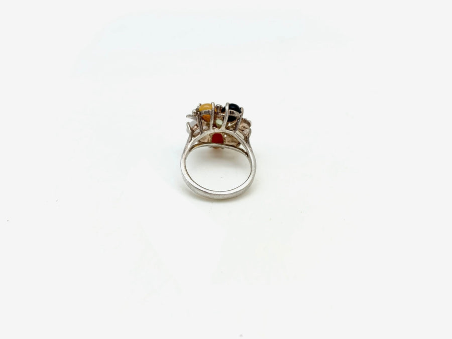 Island Time Vintage Multi Gemstone Ring (size 7) - Stone Cooper