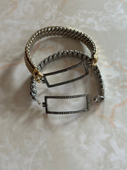 Diamond Frame Vintage Watch-Band Bracelets - Stone Cooper