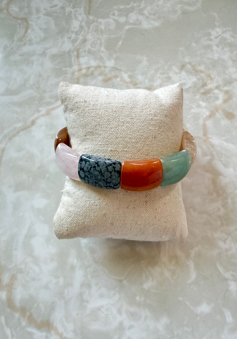 Multi Stone Stretch Bangle