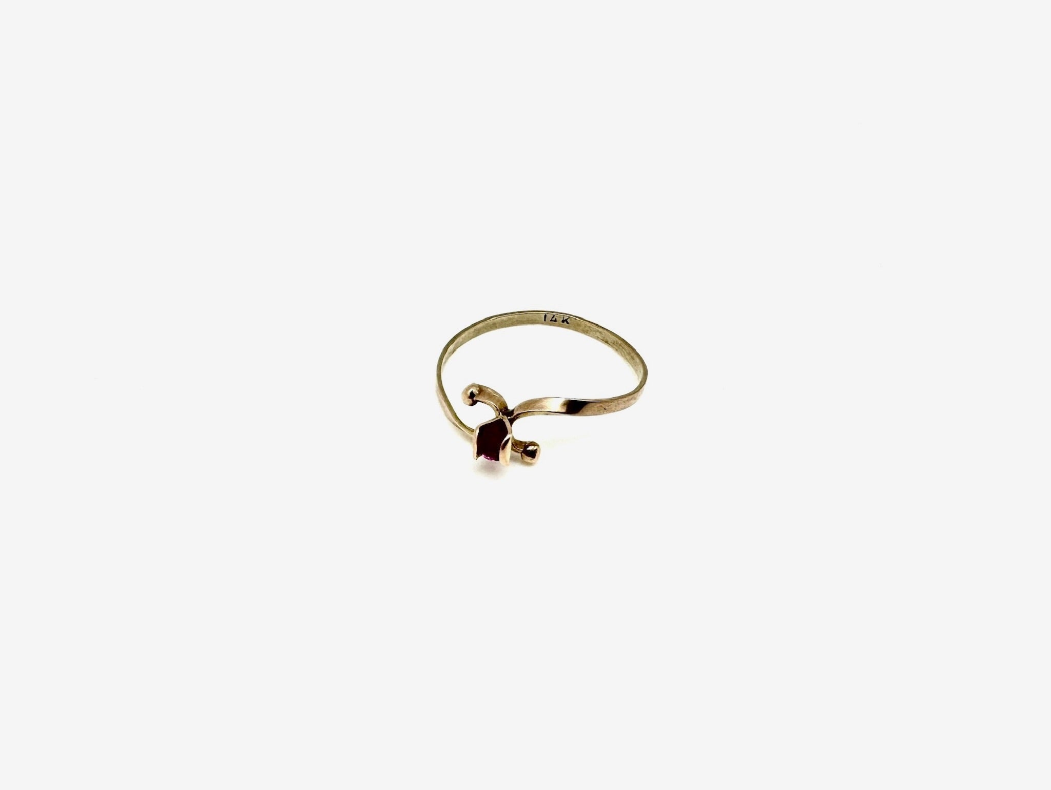 Dainty 14K Vintage Ruby Ring (6.5) - Stone Cooper