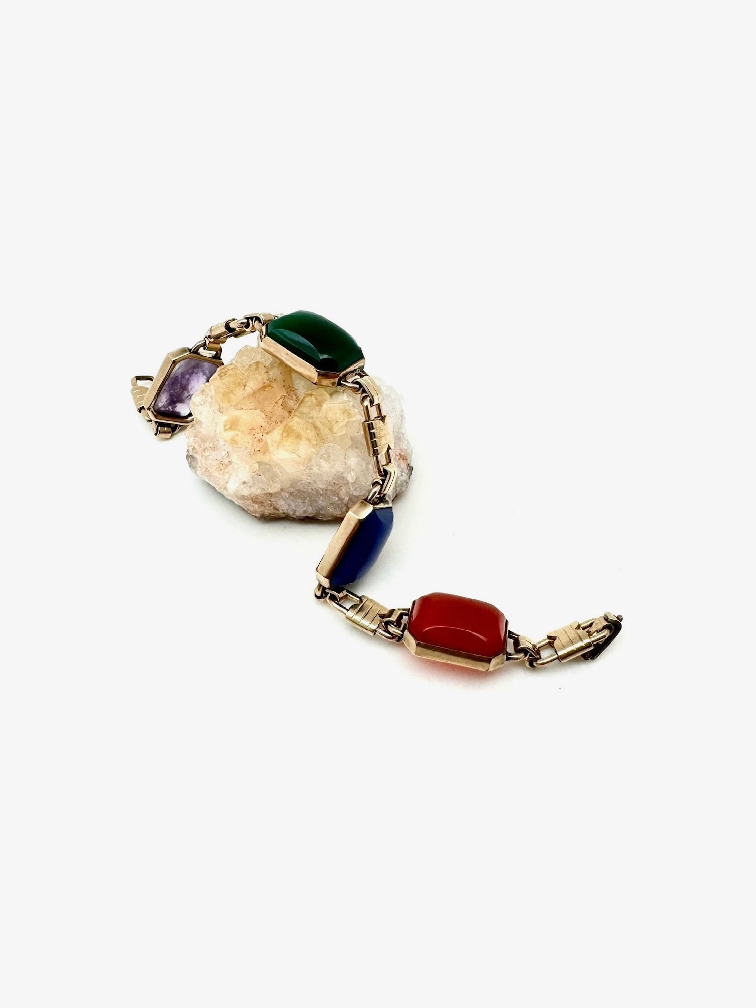 Vivian Vintage Gold Filled Gemstone Bracelet