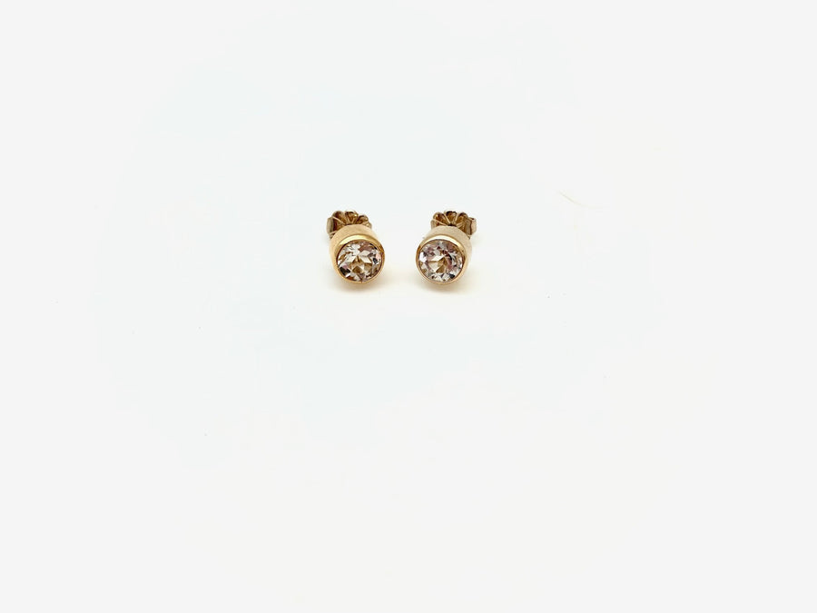 White Topaz Alma Studs - Stone Cooper