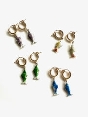 Lucky Vintage Fish Hoops (4 colors)