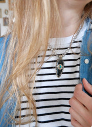 Pearl Onyx Arrowhead Necklace - Stone Cooper