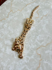 1980s Articulated Rhinestone Tiger Brooch