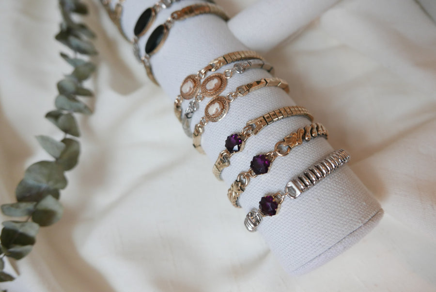 Amethyst Vintage Watch-Band Bracelets