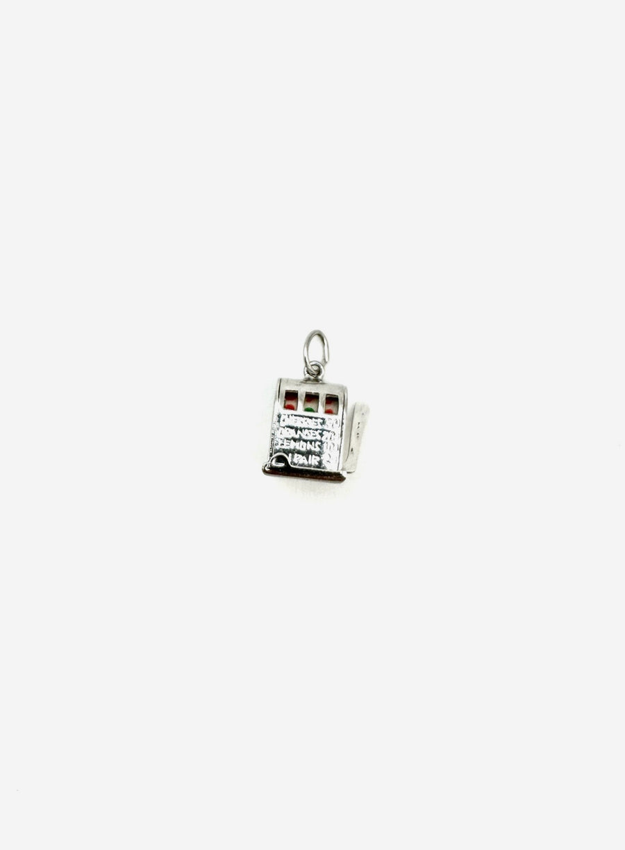 Vintage Sterling Movable Slot Machine Charm - Stone Cooper