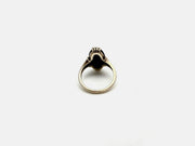 Onyx and Diamond 10K Marquis Estate Ring (6.5)