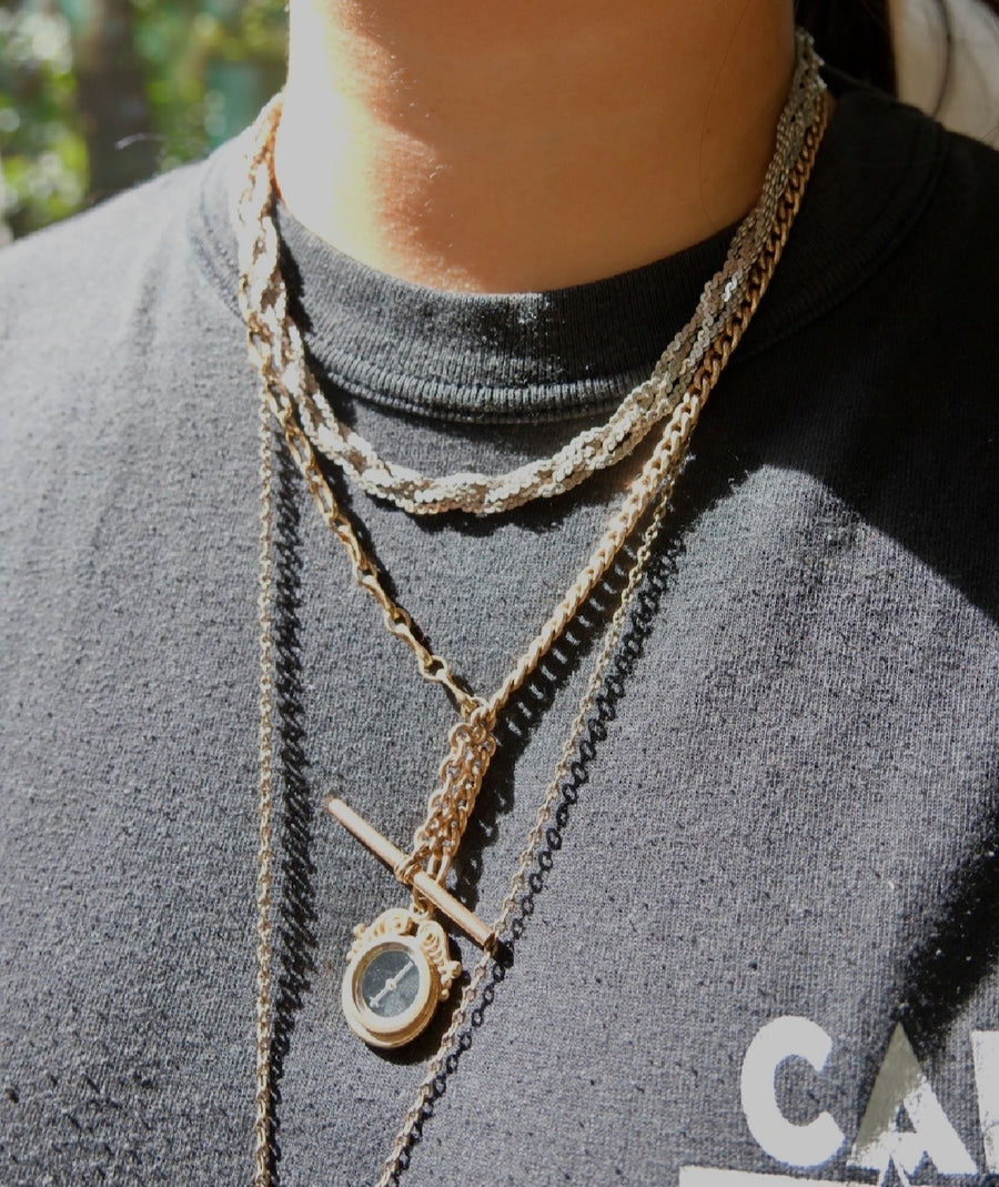 Beatrice Silver Woven Braid Chain - Stone Cooper