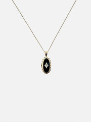 Sarah Onyx Diamond Necklace (14K)