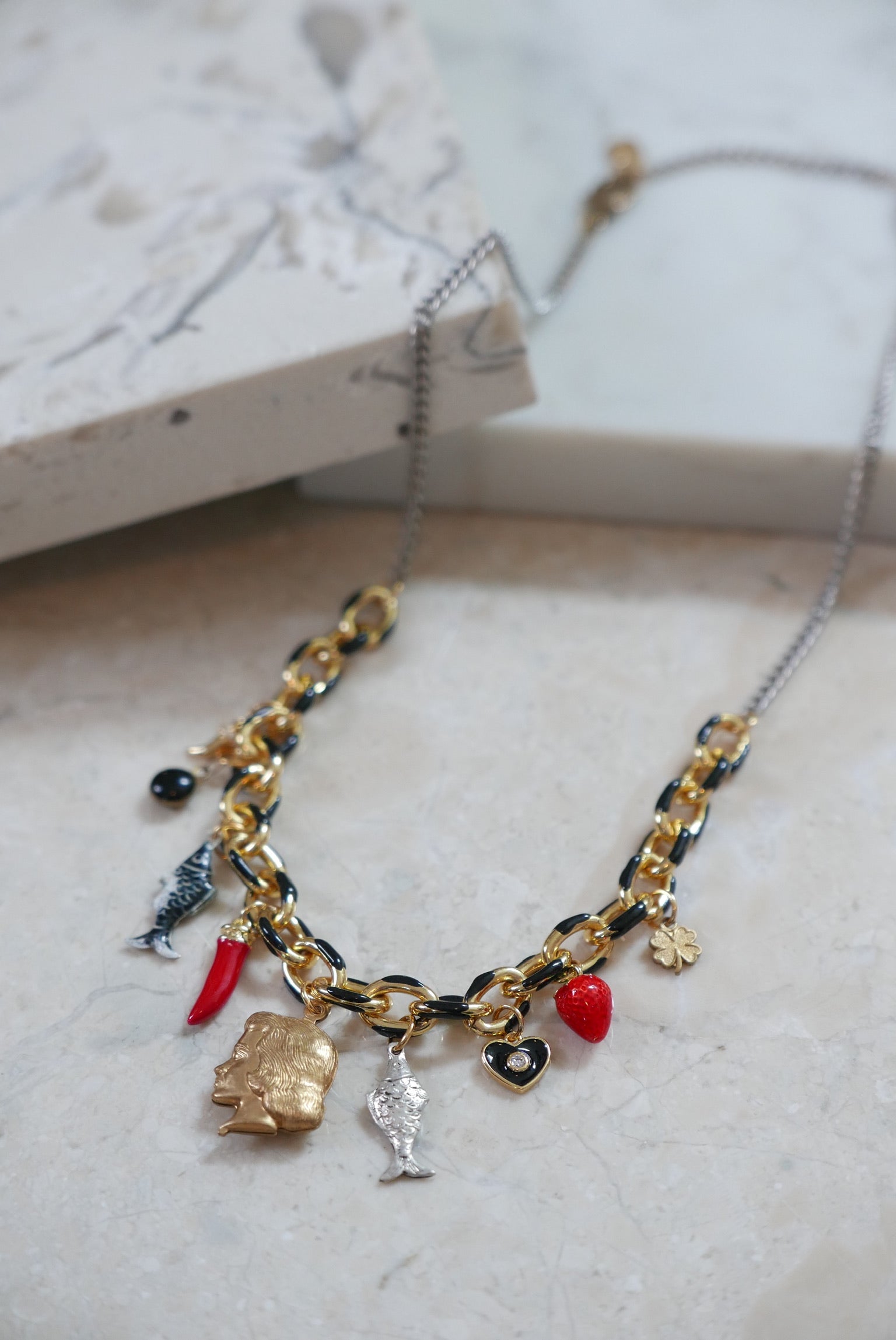 Sweet & Spicy Charm Necklace - Stone Cooper