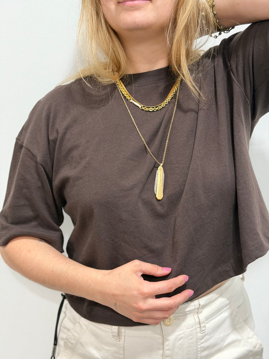 Domenico Gold-Filled Knife Necklace