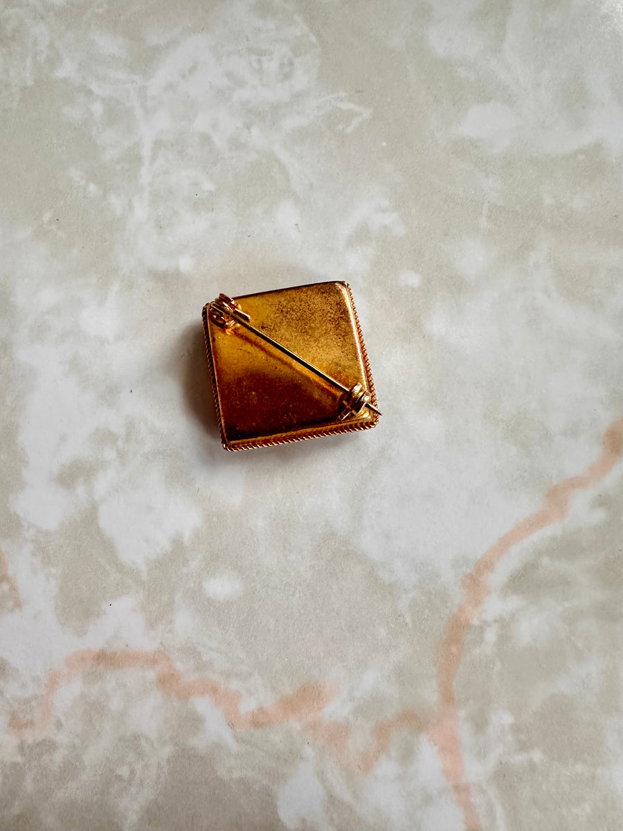 Vintage Micro-Mosaic Red Bouquet Brooch - Stone Cooper