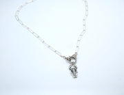Miriam Sterling Diamond Clasp Necklace / Charm Holder