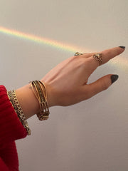 Antique Expansion Bracelet with Gemstones - Stone Cooper