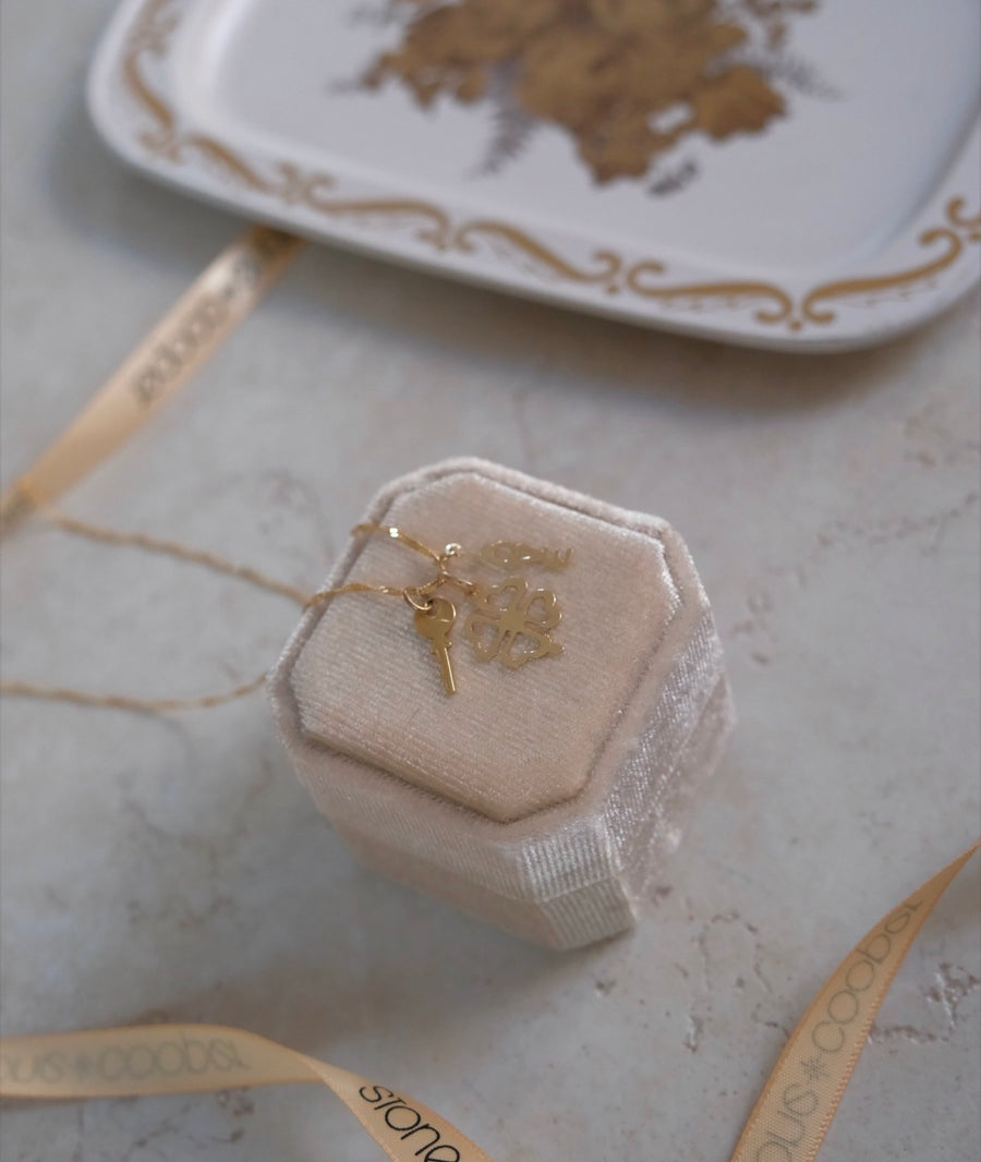 Vintage 14K Good Luck Charm Necklace - Stone Cooper