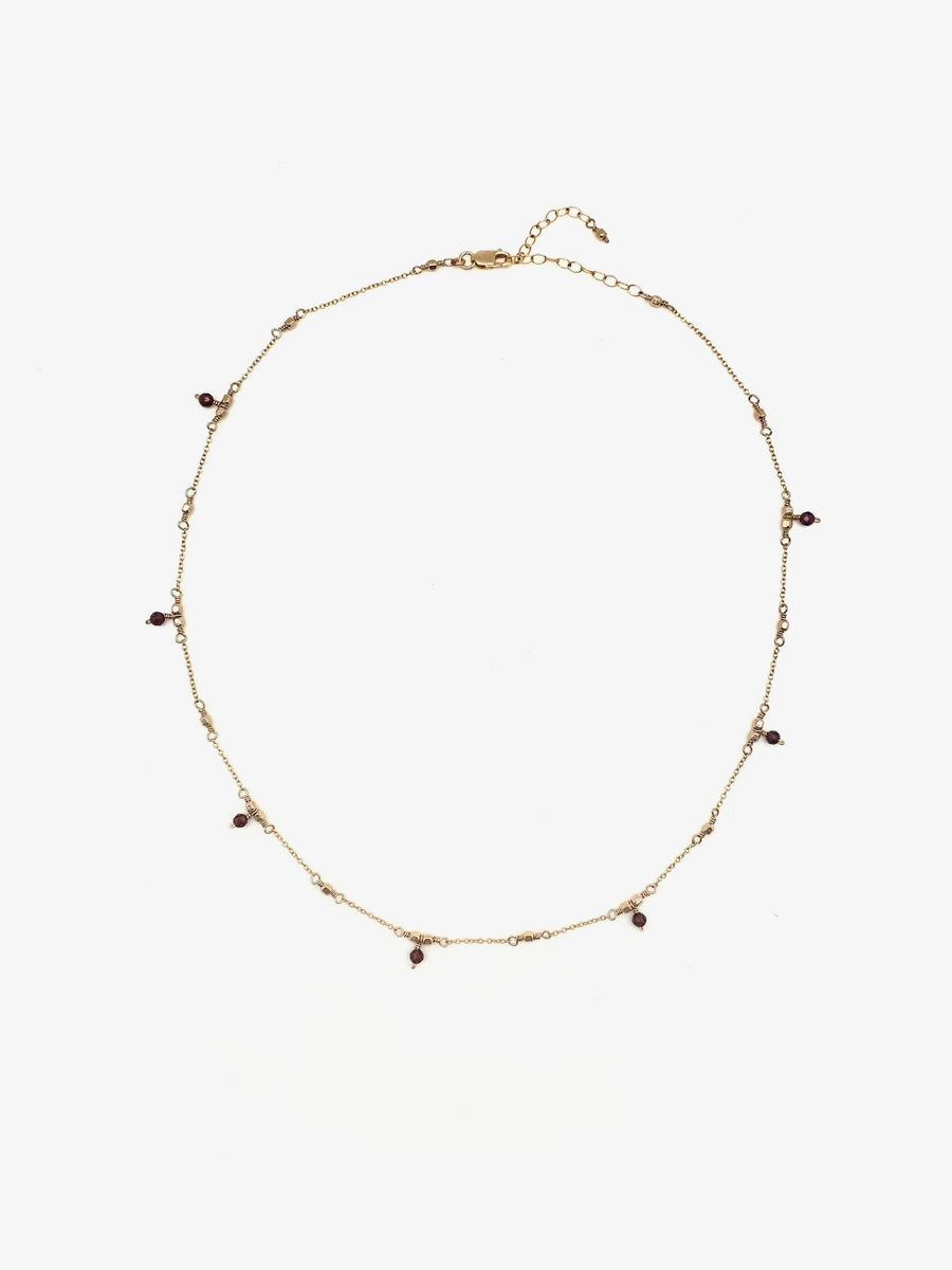 Garnet Adirondack Drop Necklace