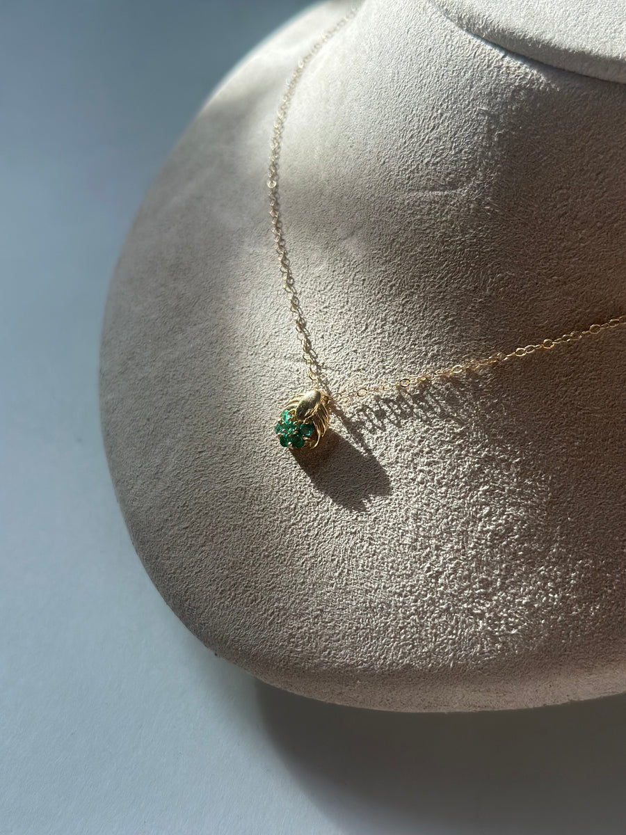 Colleen Emerald Necklace (14K)