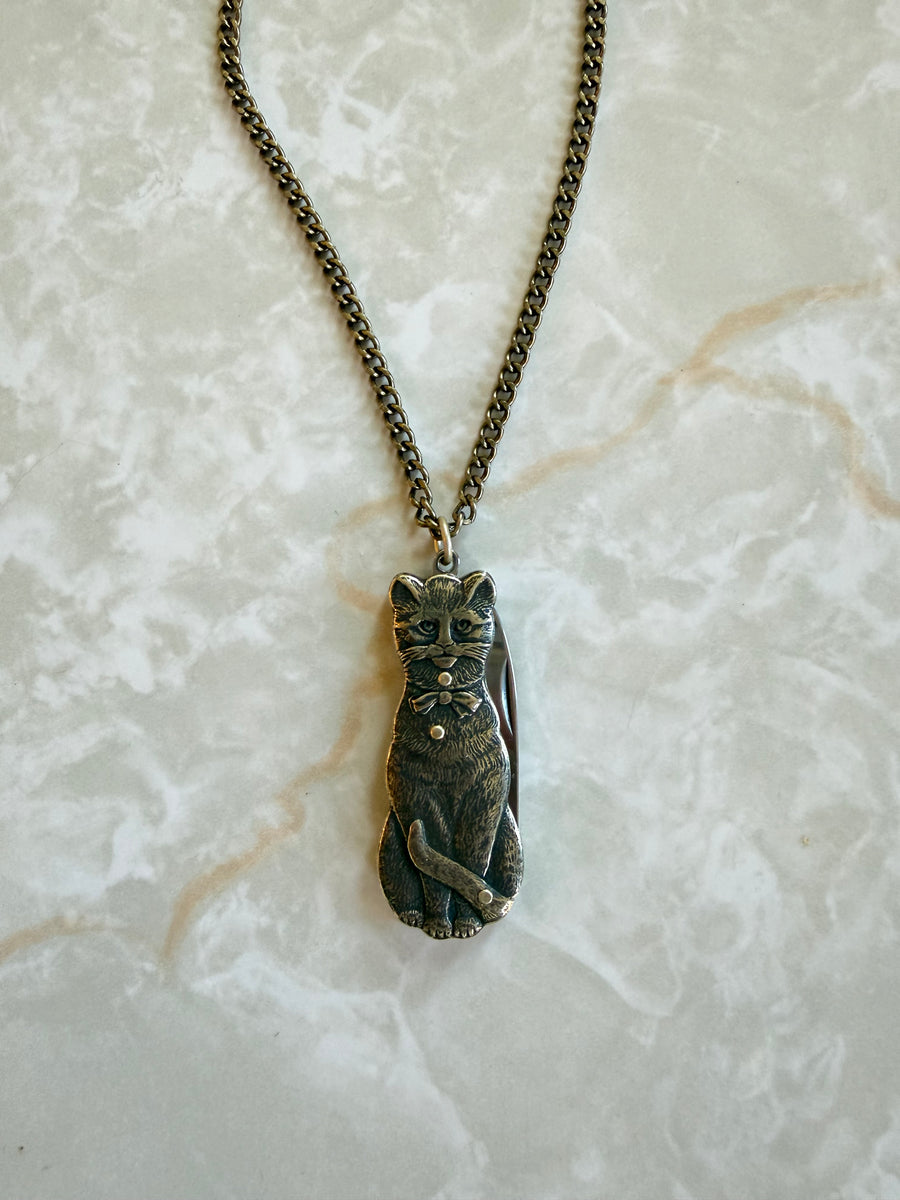 Melody Cat Knife Necklace