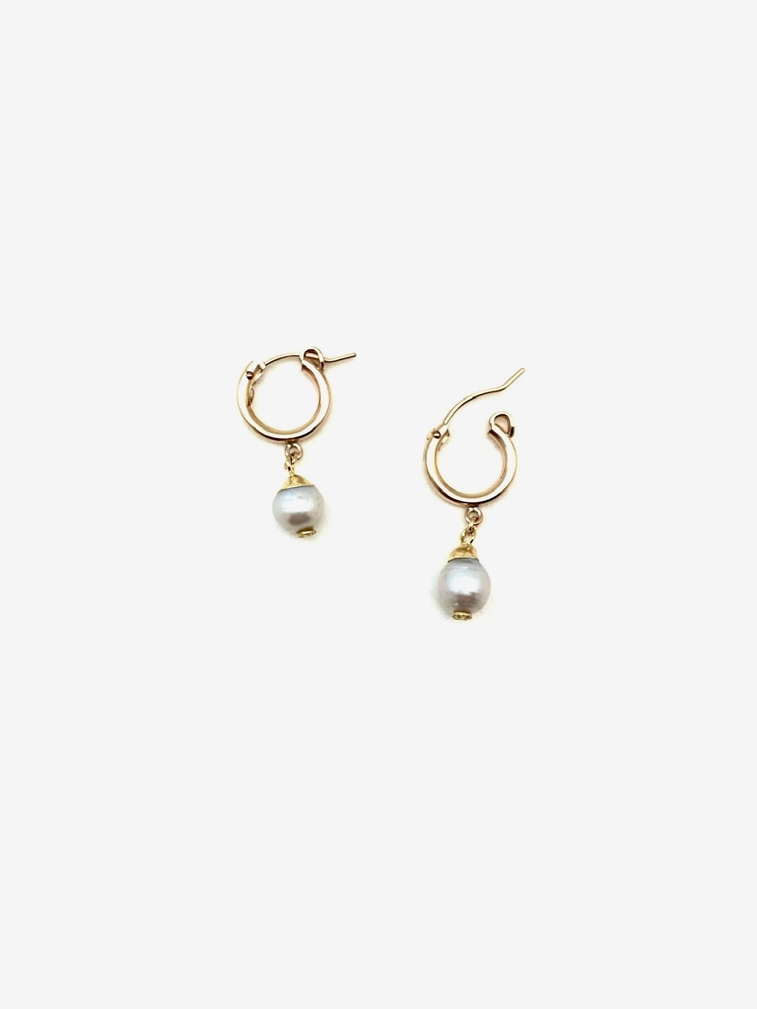 Pearl Sunbeam Hoops - Stone Cooper