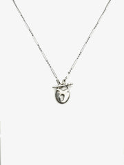 Heart Lock Sterling Silver Toggle Necklace