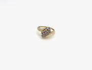 Diamond Cluster 10K Vintage Cocktail Ring (7)