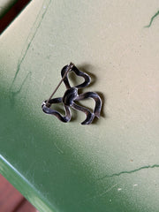 Sterling Silver Bow Brooch