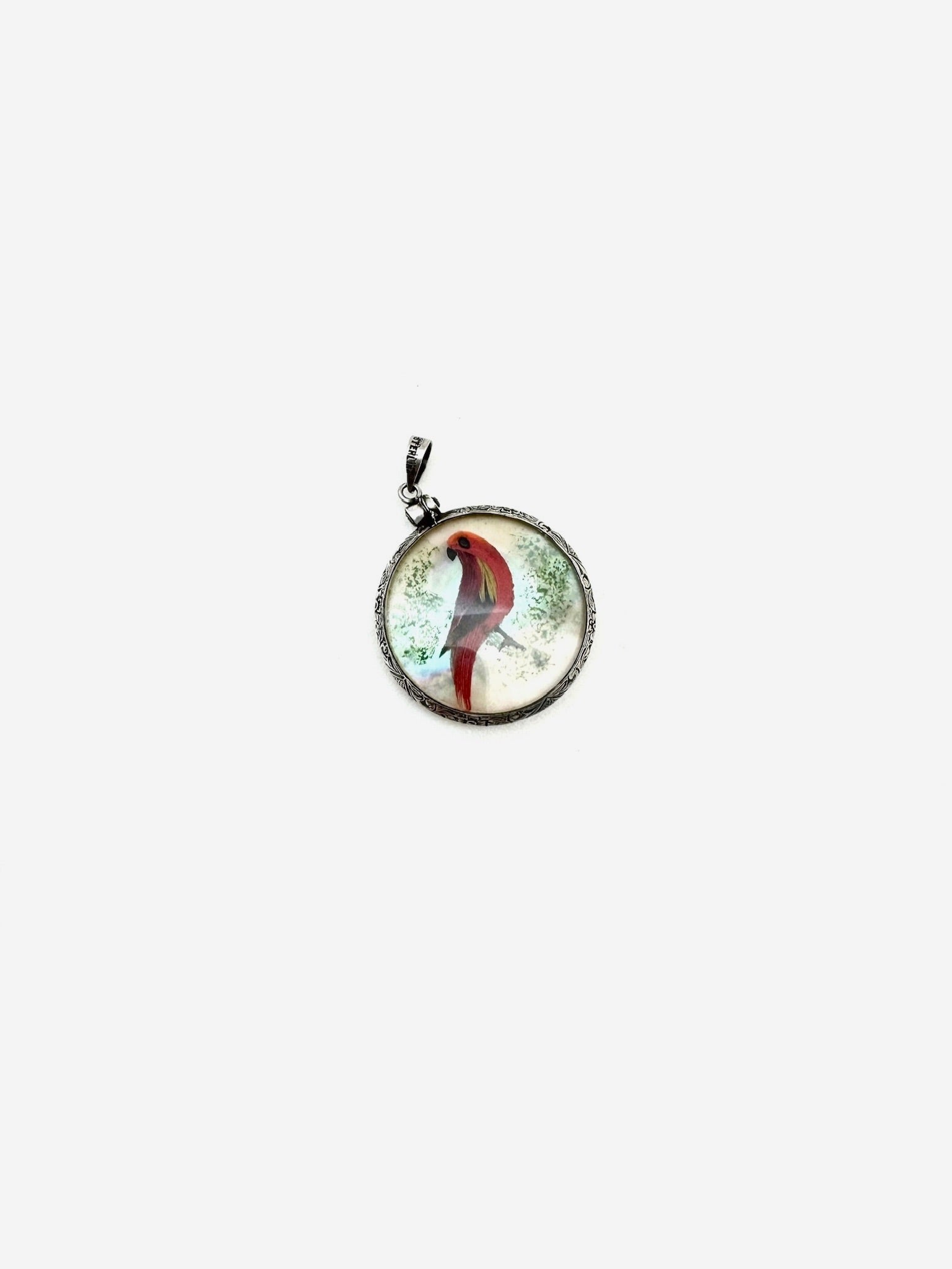 Mother of Pearl, Feather Double Sided Bird Pendant - Stone Cooper