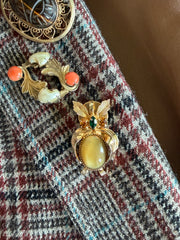 Vintage 1970s Gold-Fill Owl Brooch