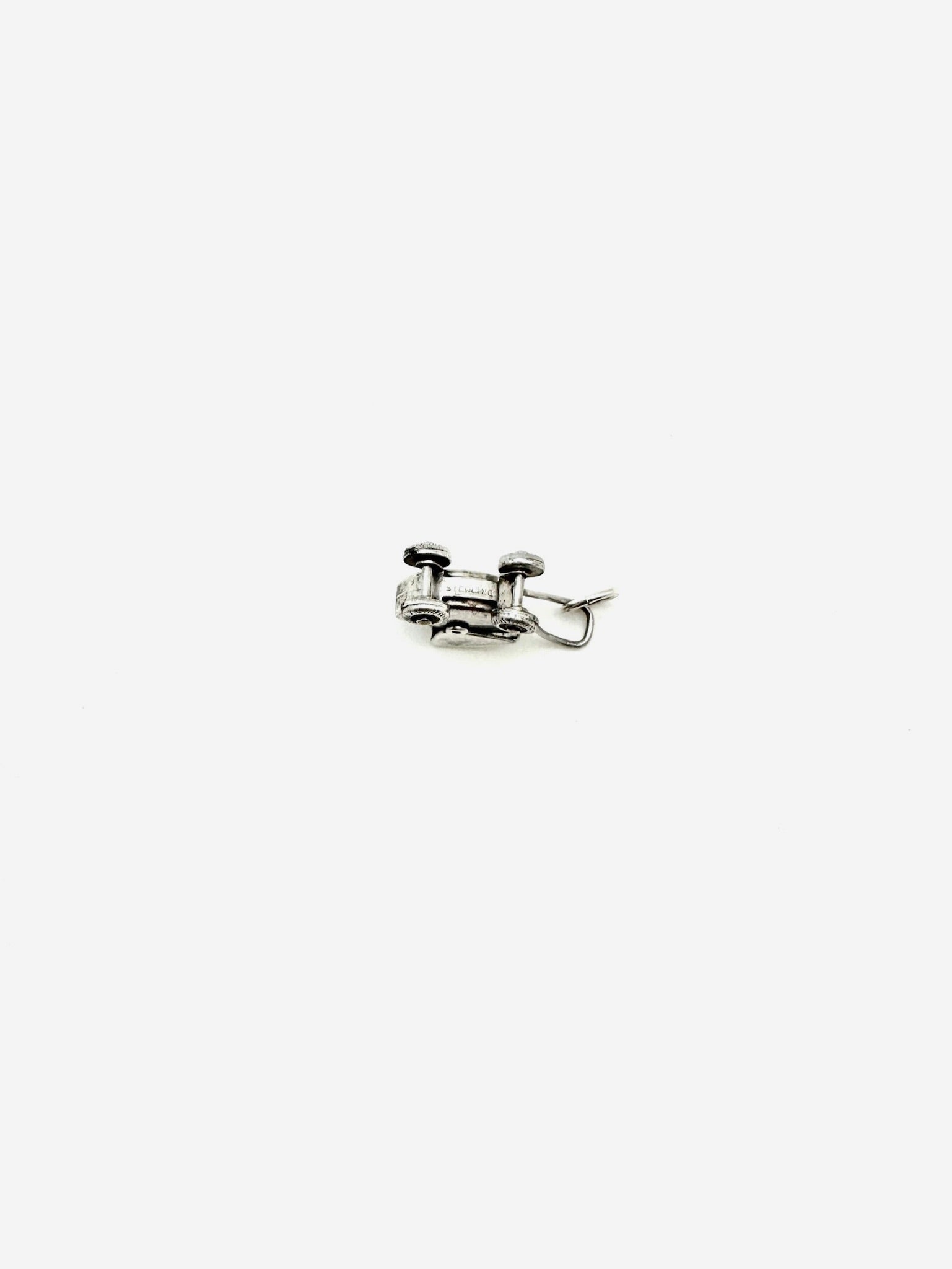 Tiny Vintage Movable Stroller Charm - Stone Cooper