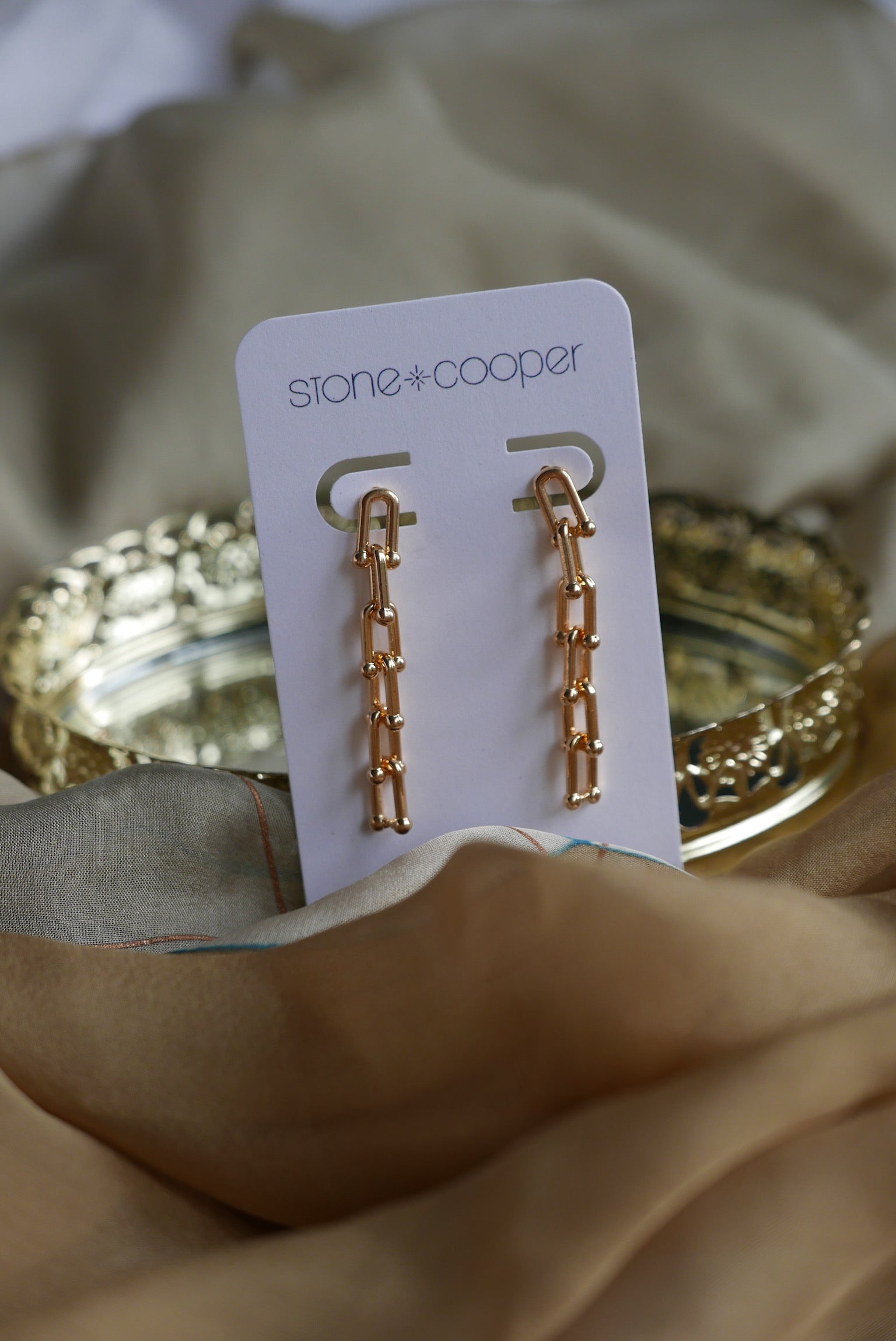 Chain-Link Gold Fill Earrings